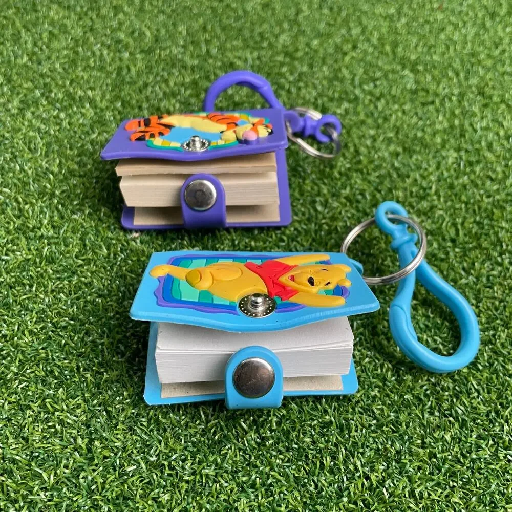Vintage Lot Winnie the Pooh Tigger Mini Notebook Keychains